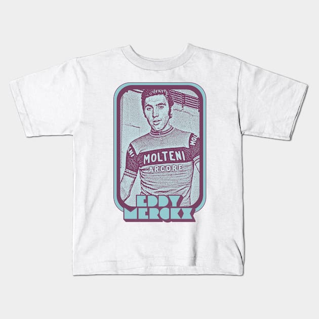 Eddy Merckx / Retro Cycling Fan Art Design Kids T-Shirt by DankFutura